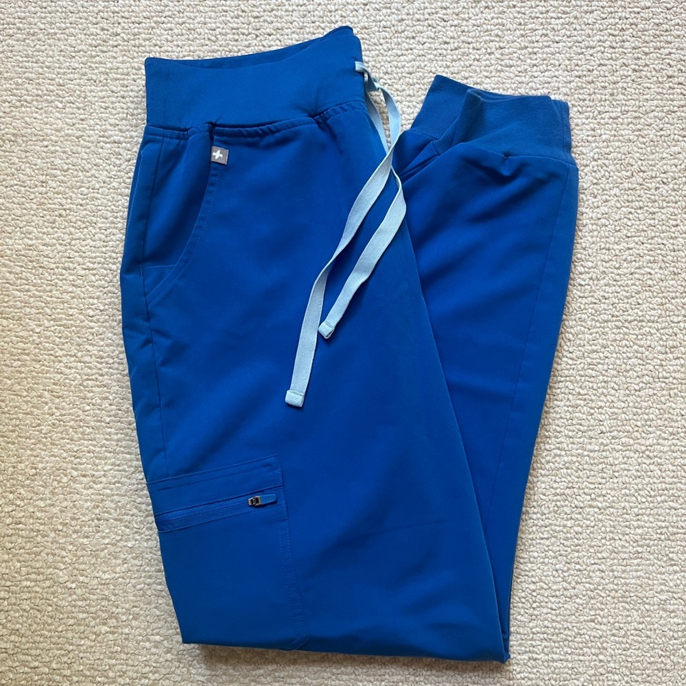 Figs High Waisted Zamora Jogger Scrub - Royal Blue